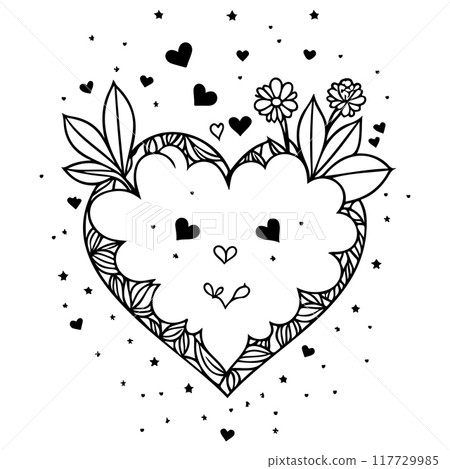 doodle abstract valentine love star heart flower illustration sketch element doodle abstract valentine love star heart flower illustration sketch element 117729985