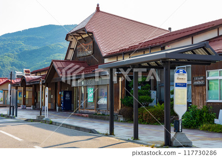 Japanese station building: JR Oito Line, Shinano Omachi Station Japanese station building: JR Oito Line, Shinano Omachi Station 117730286