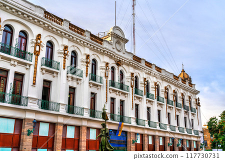 Traditional architecture of the old town of Guadalajara in Jalisco, Mexico Traditional architecture of the old town of Guadalajara in Jalisco, Mexico 117730731