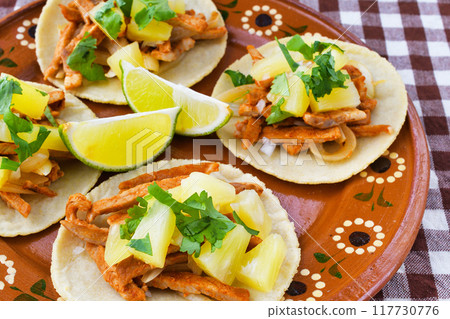 Tacos al pastor (Mexican cuisine) 117730776