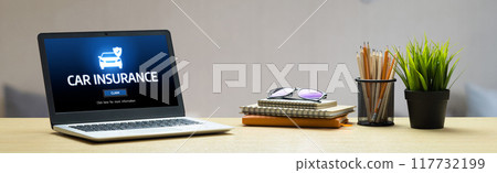 car insurance online website on computer screen for insure snugly 117732199