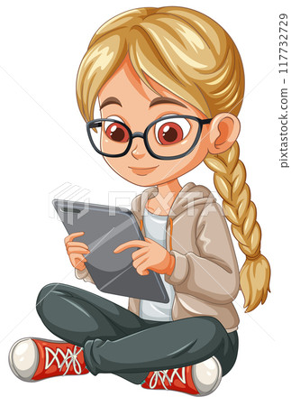 Student Using Tablet for Learning Student Using Tablet for Learning 117732729