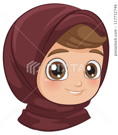 Smiling Girl in Hijab 117732746