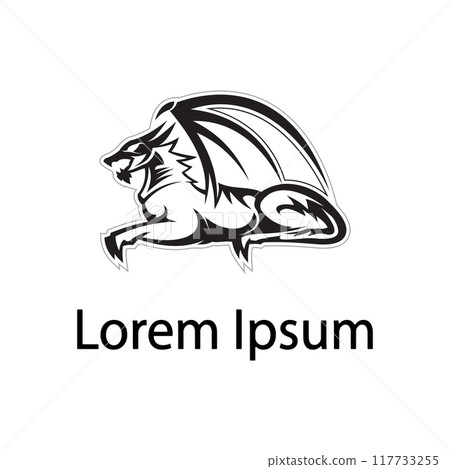 Dragon vector icon illustration 117733255