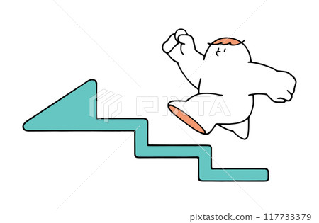 爬箭頭樓梯的人 117733379