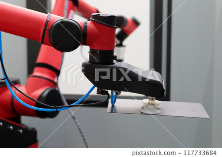 industrial robotic manipulators on production line industrial robotic manipulators on production line 117733684