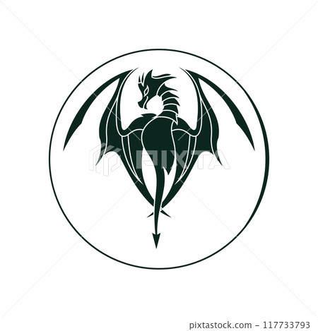 Dragon vector icon illustration Dragon vector icon illustration 117733793