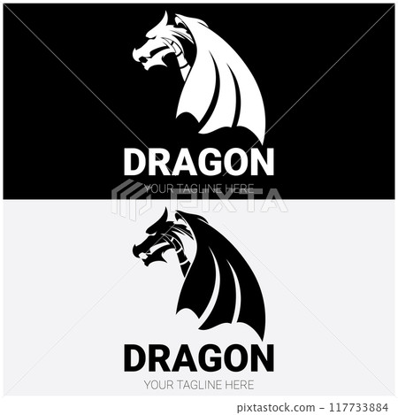 dragon logo art fine modern 117733884
