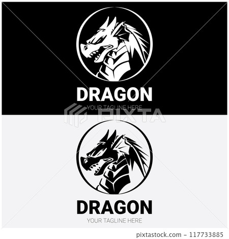 dragon logo art fine modern 117733885
