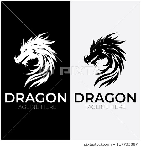 dragon logo art fine modern 117733887