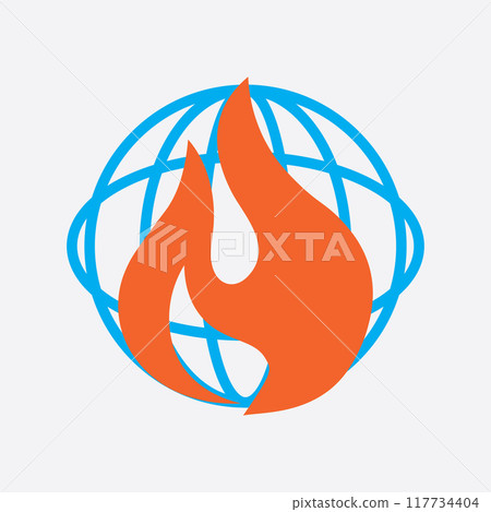 geothermal source logo illustration 117734404