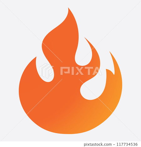icon logo flame on earth icon logo flame on earth 117734536