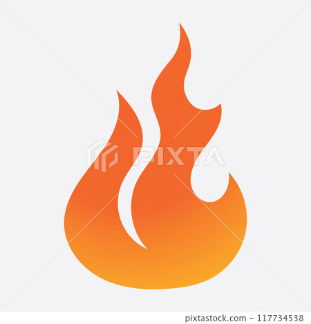 icon logo flame on earth icon logo flame on earth 117734538