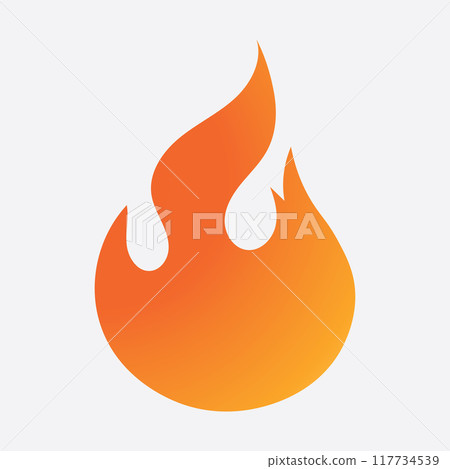icon logo flame on earth icon logo flame on earth 117734539