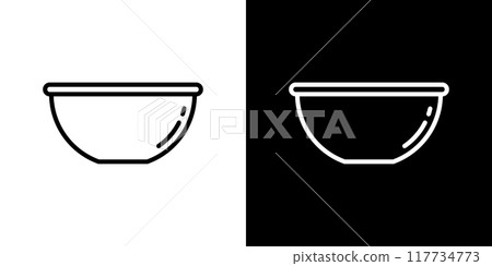 Bowl simple icon set Bowl simple icon set 117734773