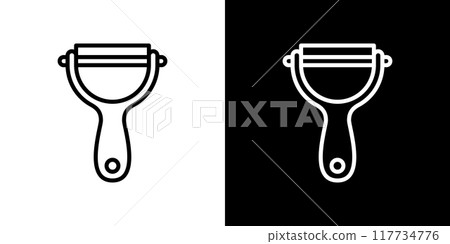 Peeler simple icon set Peeler simple icon set 117734776