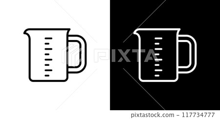 Measuring cup simple icon set 117734777