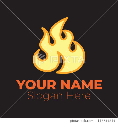 Flame logo design template illustration. Flame logo design template illustration. 117734814