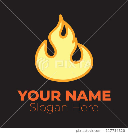 Flame logo design template illustration. 117734820