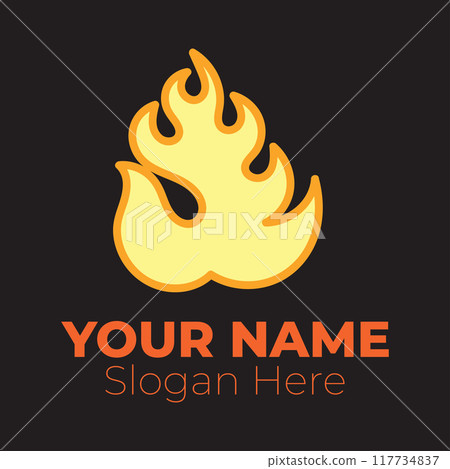 Flame logo design template illustration. Flame logo design template illustration. 117734837