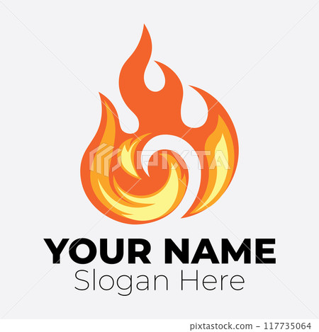 Flame logo design template illustration. 117735064