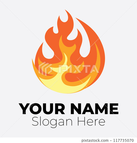 Flame logo design template illustration. 117735070