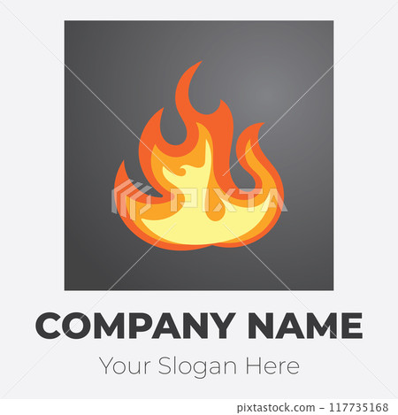 Flame logo design template illustration. Flame logo design template illustration. 117735168