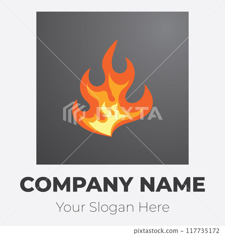 Flame logo design template illustration. Flame logo design template illustration. 117735172
