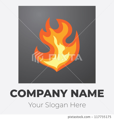 Flame logo design template illustration. 117735175