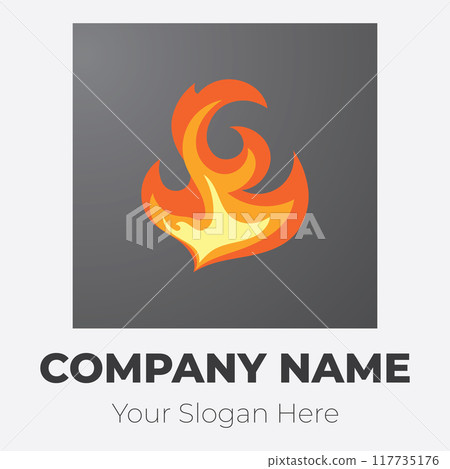 Flame logo design template illustration. 117735176