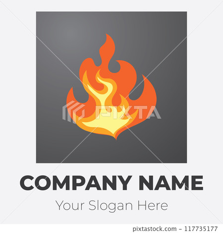 Flame logo design template illustration. 117735177