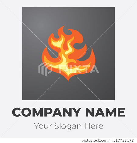 Flame logo design template illustration. 117735178