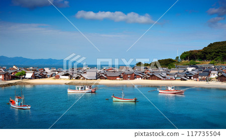 Seaside village scene 01 117735504