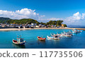 Seaside village scene 03 117735506