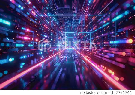 Futuristic business technology information in abstract style Futuristic business technology information in abstract style 117735744