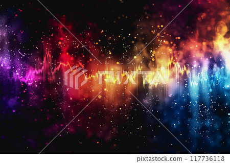 digital matrix data waveform on music dynamic wave abstract concept. 117736118