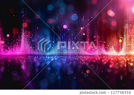 digital matrix data waveform on music dynamic wave abstract concept. 117736358