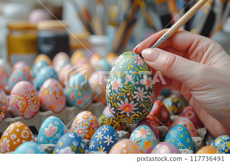 easter eggs day, DIY craft kit for painted eggs on Sun, Mar 31, 2024. 117736491