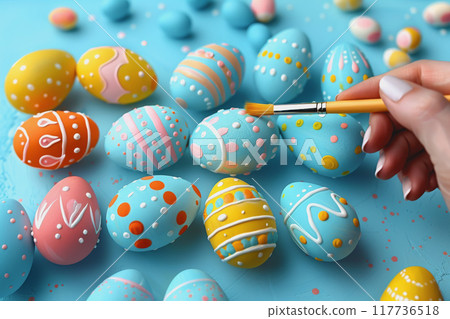 easter eggs day, DIY craft kit for painted eggs on Sun, Mar 31, 2024. 117736518