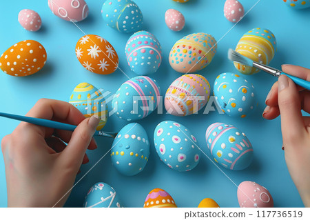 easter eggs day, DIY craft kit for painted eggs on Sun, Mar 31, 2024. 117736519
