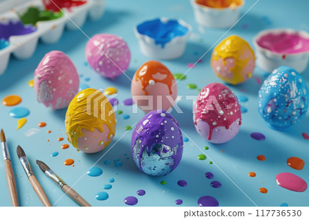 easter eggs day, DIY craft kit for painted eggs on Sun, Mar 31, 2024. 117736530