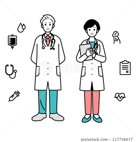 醫生字符集全身圖 117736677
