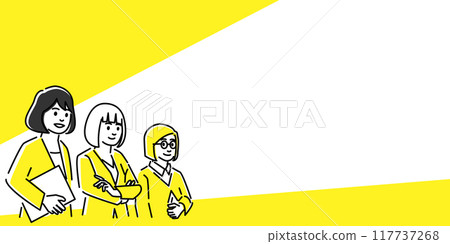 Illustration material of three business women Illustration material of three business women 117737268