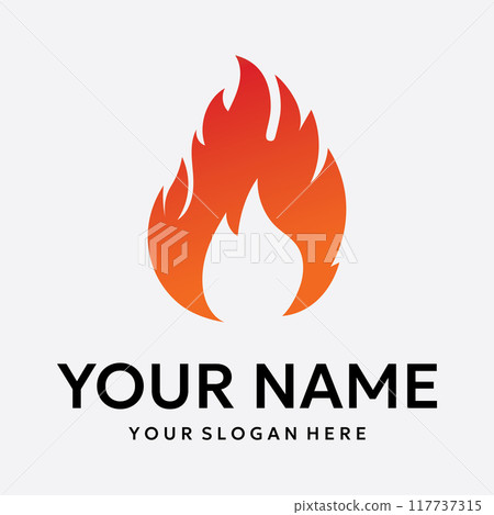 Flame logo design template illustration. 117737315