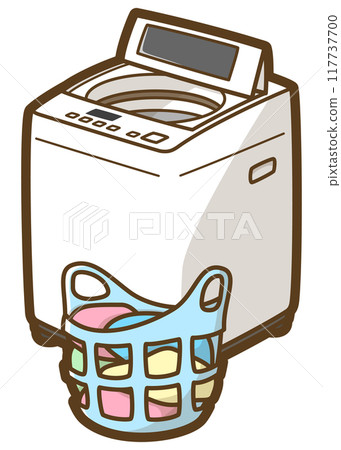 Top-loading washing machine and laundry basket 117737700