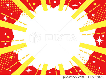 雲形語音氣泡與集中線背景 117737876