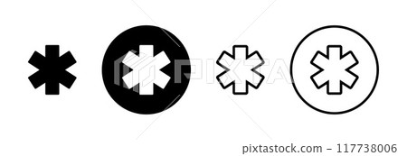 Icono de asterisco. 117738006
