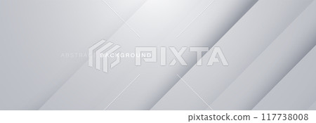 Abstract white and grey geometric shadow light with diagonal geometric lines background. Minimal clean modern banner. illustration Vector 117738008