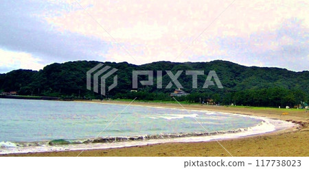 南伊豆弓濱海灘的夏末 南伊豆弓濱海灘的夏末 117738023