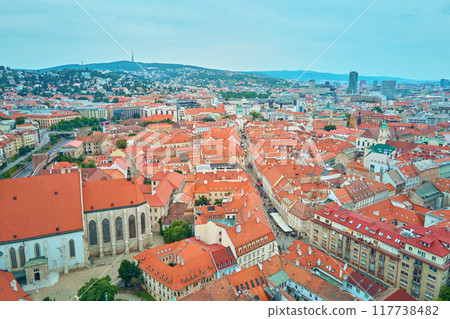 Bratislava, Slovakia. Cityscape with historical buildings in European city 117738482